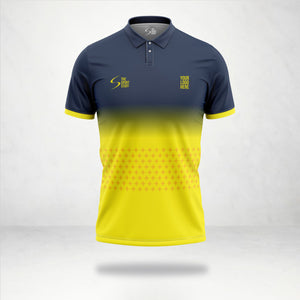 Yellow Blue Customized Cricket Team Jersey Design - The Sport Stuff
