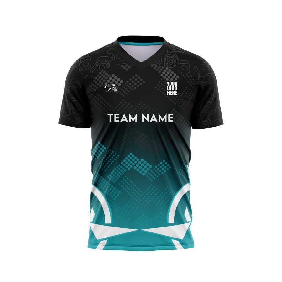 Cyan Rose Customized Football Team Jersey Design Customized Football