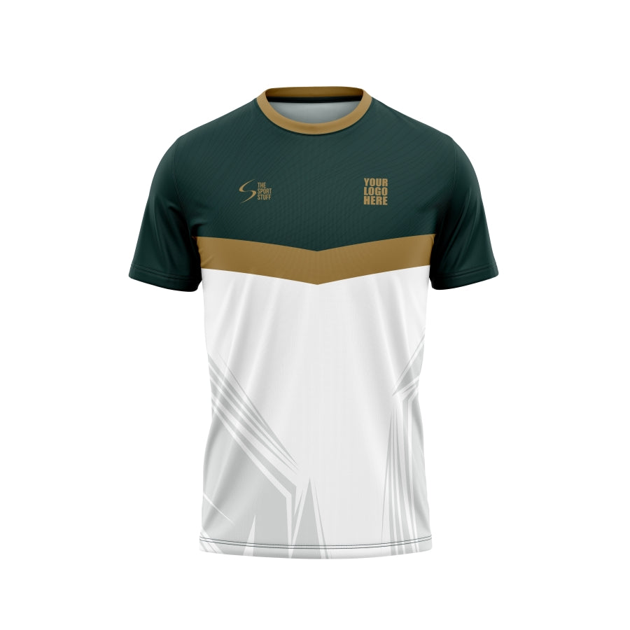 Golden Green Customized Football Team Jersey Design Customized