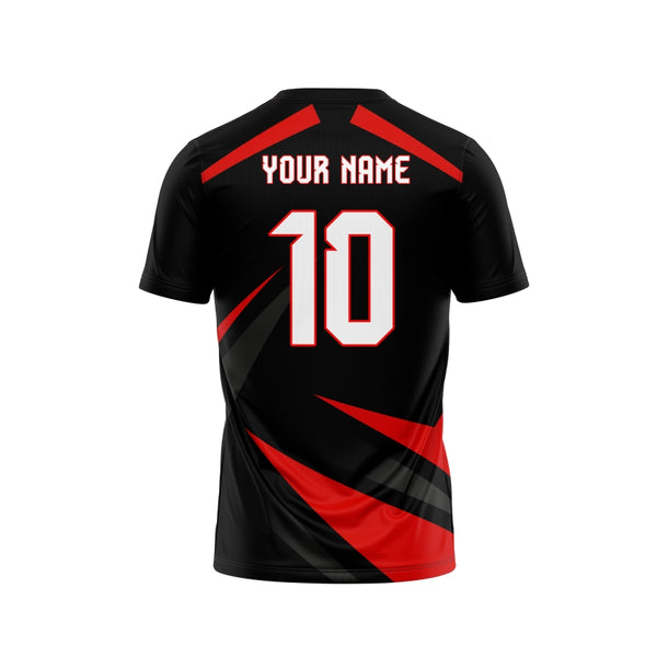 Red Thunder Customized Football Team Jersey Design - TheSportStuff