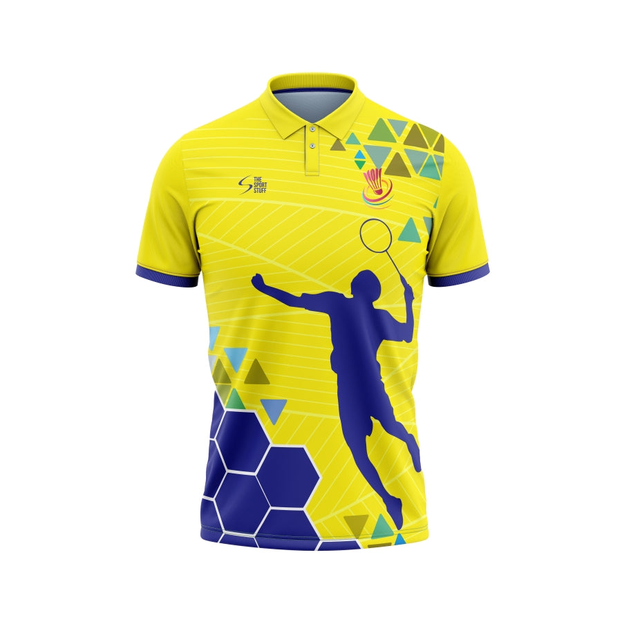 Yellow Customized Badminton Jersey Design - The Sport Stuff