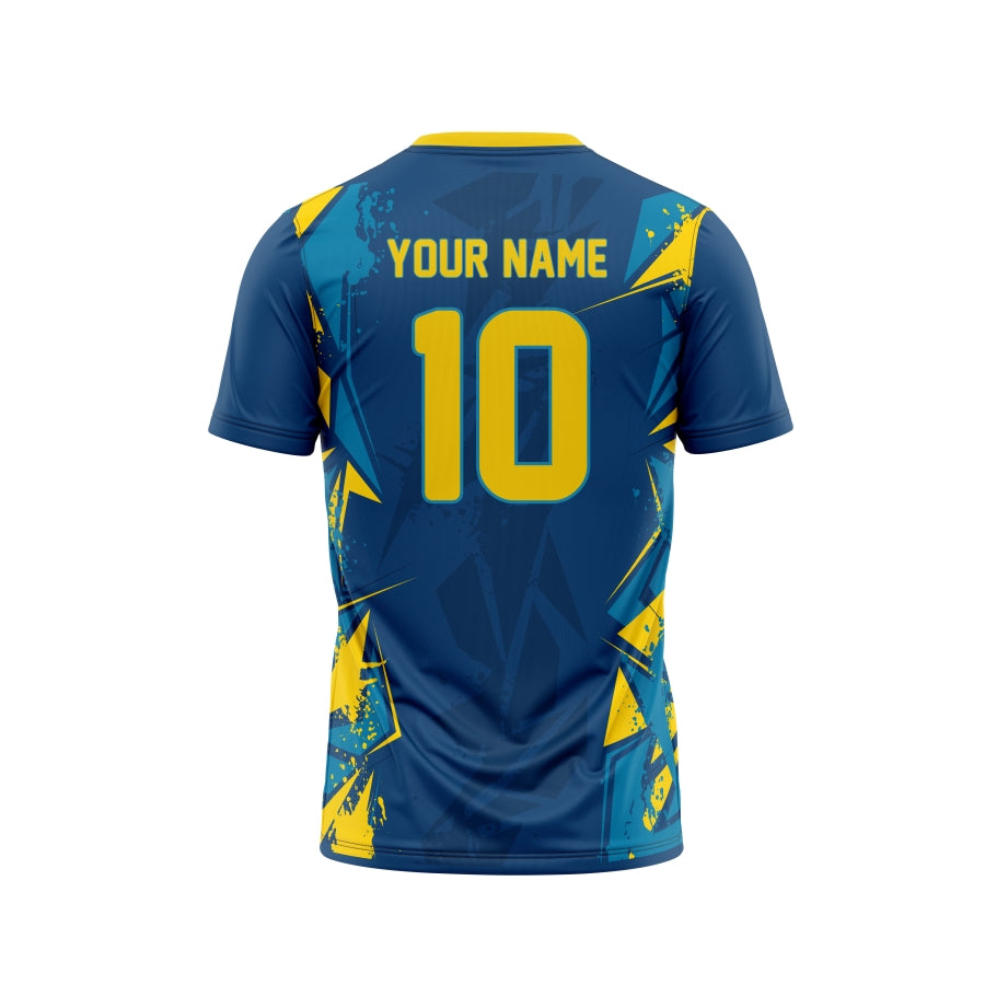 Yellow Dash Customized Football Team Jersey Design Customized
