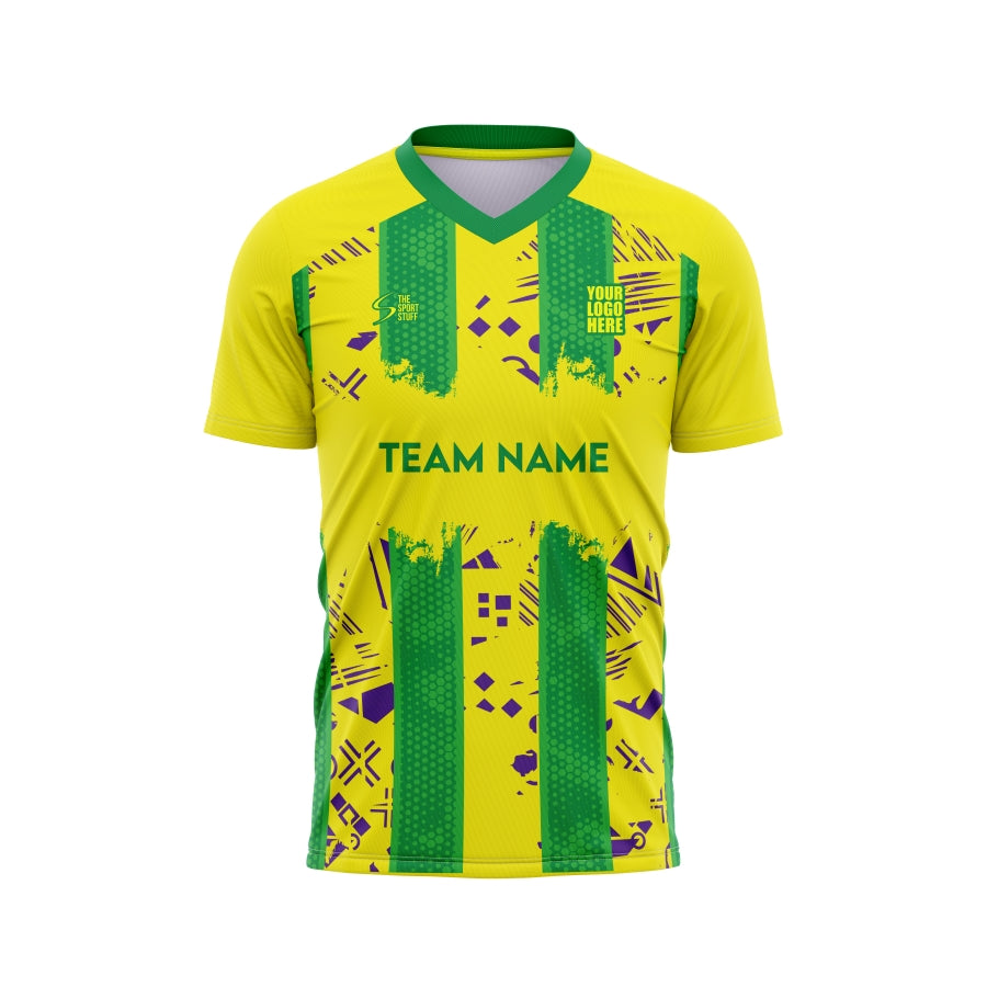 Yellow Divider Customized Football Team Jersey Design | Customized Football Jerseys Online India - TheSportStuff With Shorts / Half Sleeve / Strip