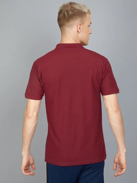 Technosport Berry Red Dri Fit Polo T-Shirt