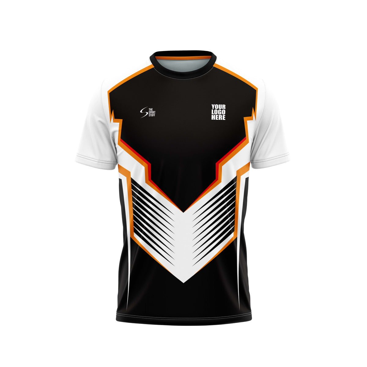 Black Orange Custom Football Jersey - Main Image