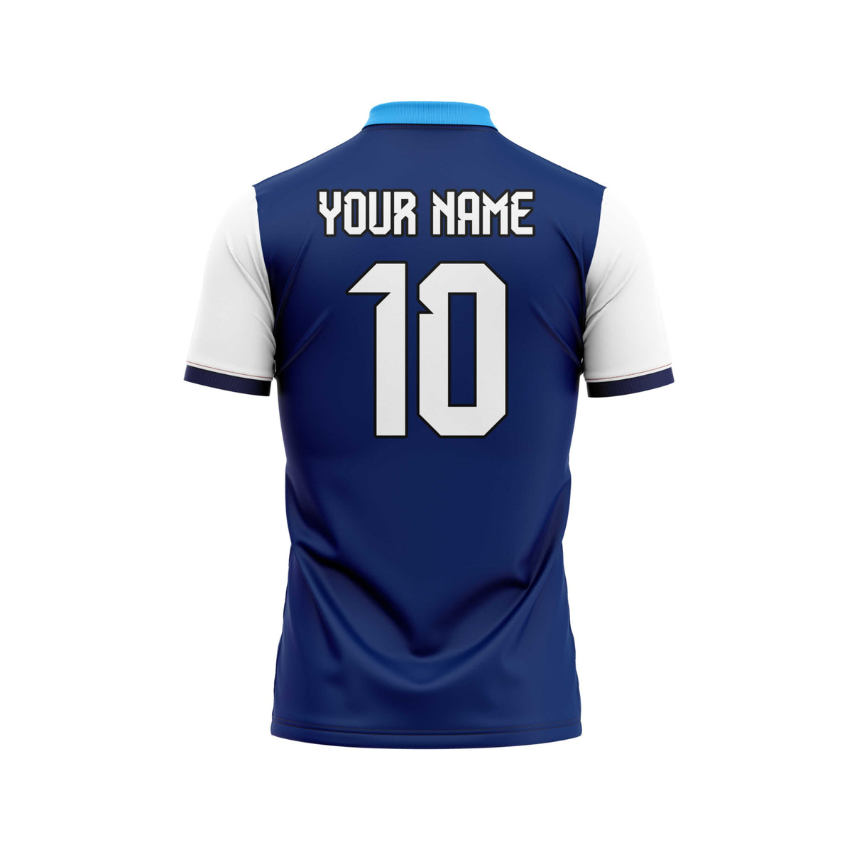 Deep Sky Blue Custom Cricket Jersey Design - Main Image