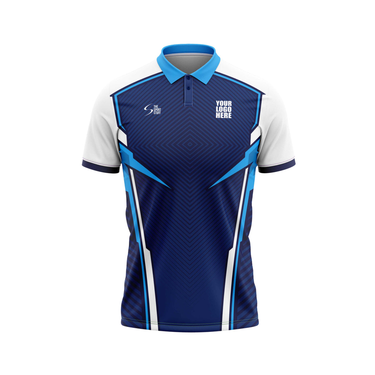Deep Sky Blue Custom Cricket Jersey Design