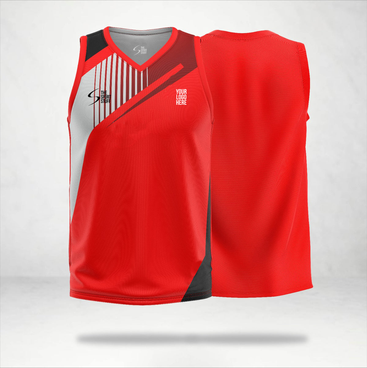 Red Customized Basketball Jersey | Customized Jerseys Online India - TheSportStuff Without Shorts
