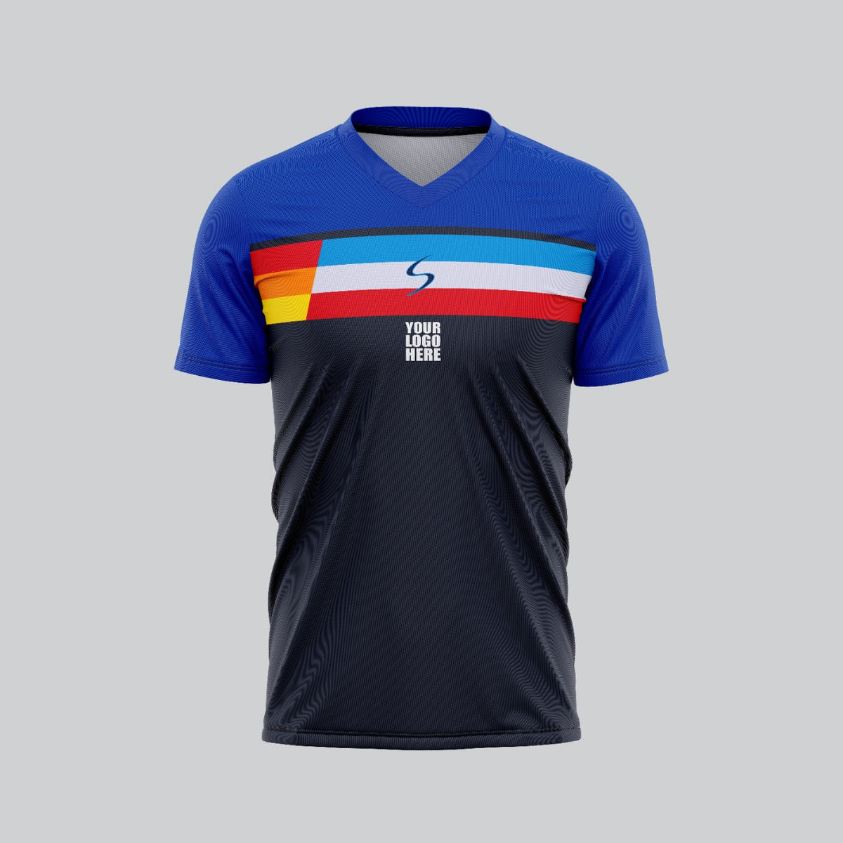 Blue Splash Customized Football Team Jersey Design Customized