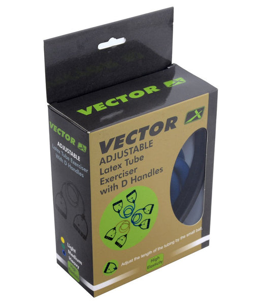 Vector X Heavy Adjustable Latex Tube Exerciser with D Handles - TheSportStuff
