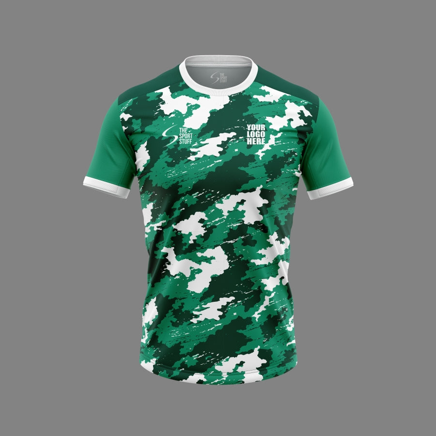 Green Camo Customized Football Team Jersey Design