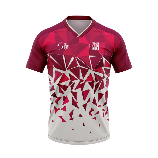 Red Triangle Customized Football Jersey - TheSportStuff