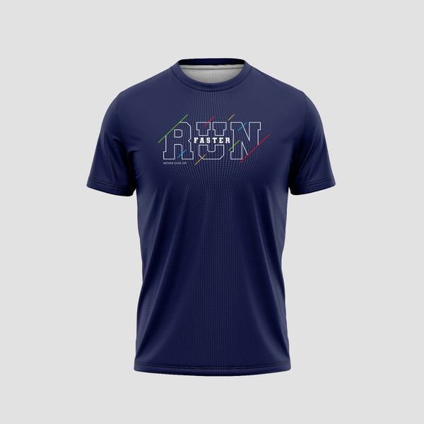Run Dri Fit Navy Blue Running T-Shirt - TheSportStuff