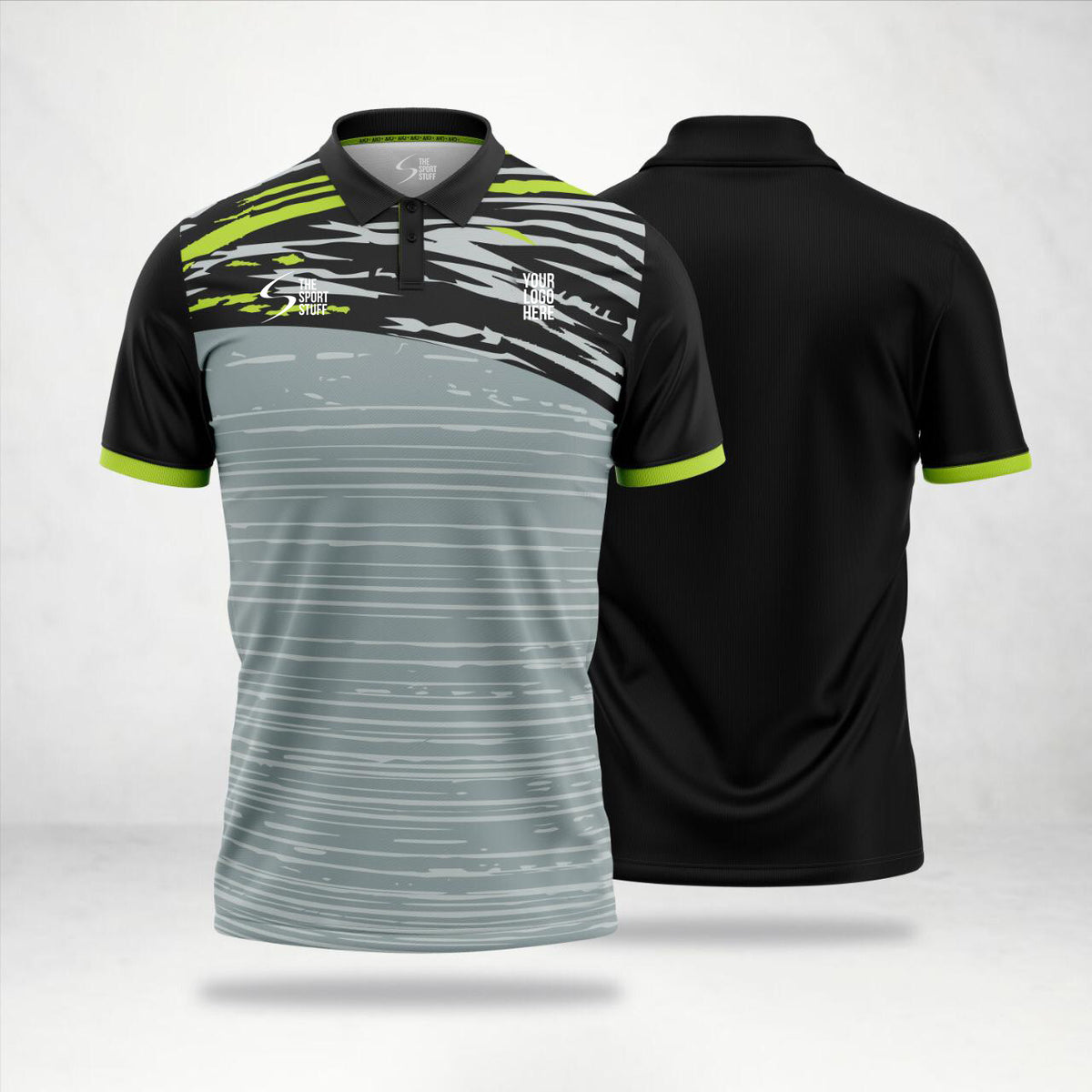 Grey Black Customized Cricket Team Jersey Design