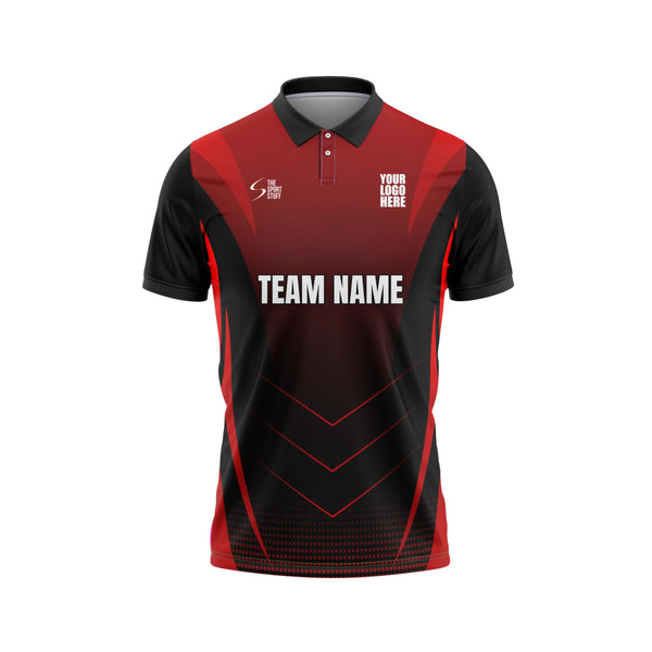 Apex Red Custom Cricket Jersey Front Design - The Sport Stuff