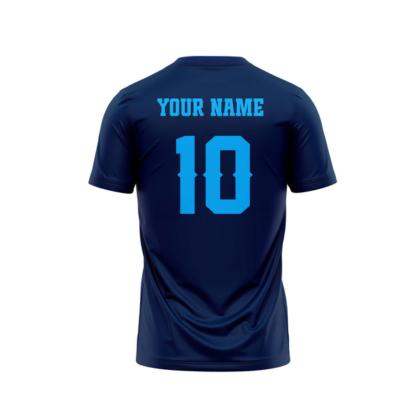 Blue Blitz Badminton Custom Jersey Back - The Sport Stuff