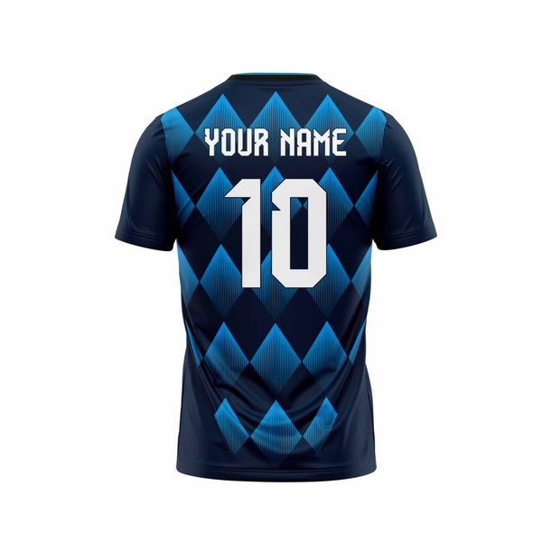 Blue Dominion Football Custom Jersey Back Design - The Sport Stuff