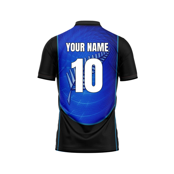 Blue Feather Cricket Custom Jersey Back Design - The Sport Stuff