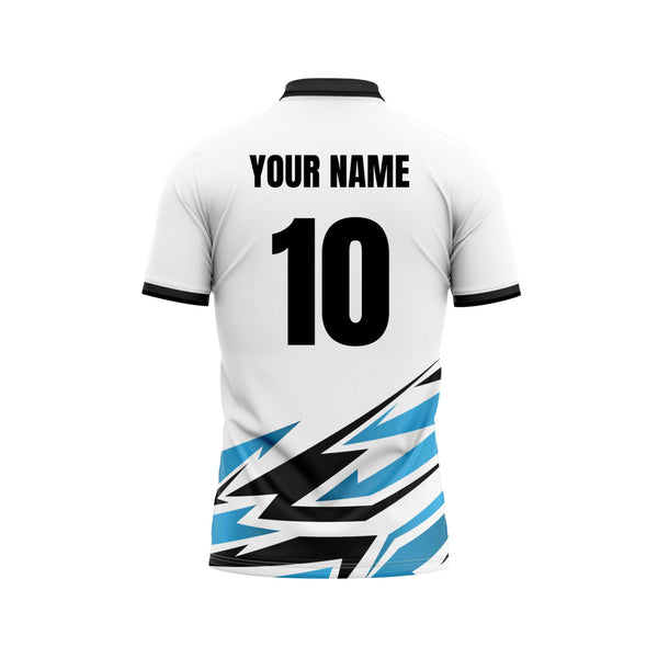 Blue Storm Custom Cricket Jersey Back Design - The Sport Stuff