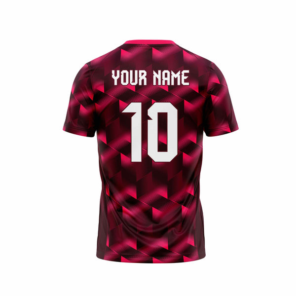 Crimson Prism Football Custom Jersey Back Design - The Sport Stuff