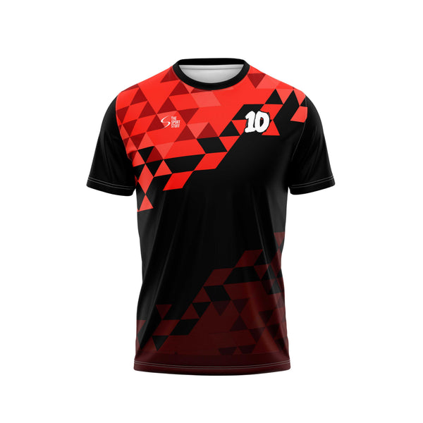 Crimson Serve Badminton Custom Jersey Front - The Sport Stuff