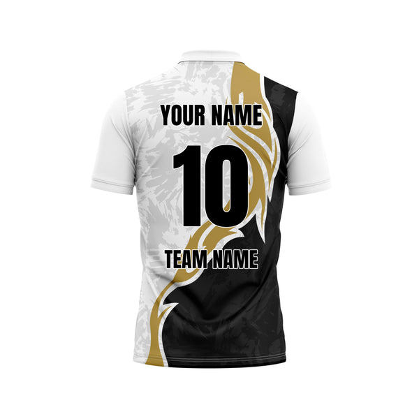 Golden Phantom Cricket Custom Jersey Back Design - The Sport Stuff