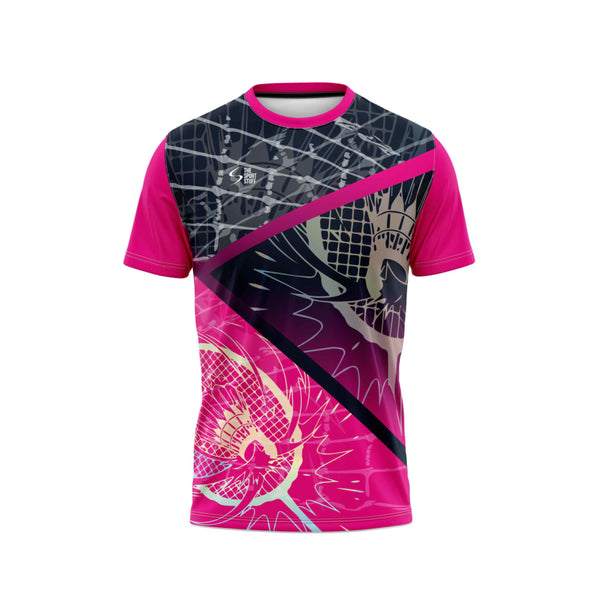 Midnight Neon Badminton Custom Jersey Front - The Sport Stuff