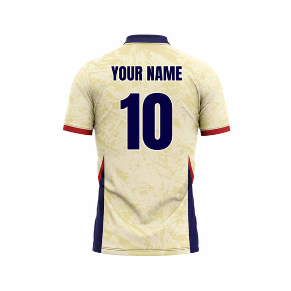 Navy Chevron Custom Cricket Jersey Back Design - The Sport Stuff