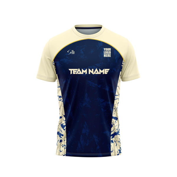 Navy Vanilla Football Custom Jersey Front Design - The Sport Stuff