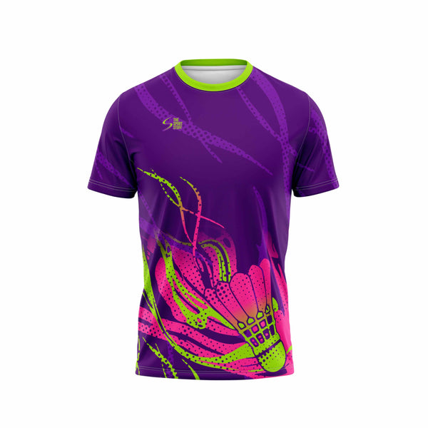 Neon Vortex Badminton Custom Jersey Front - The Sport Stuff