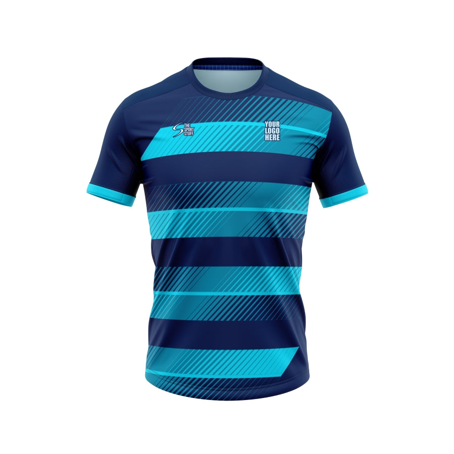 Aqua Ladder Customized Football Team Jersey Design - TheSportStuff