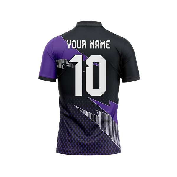 Black Purple Customized Cricket Team Jersey Design - The Sport Stuff