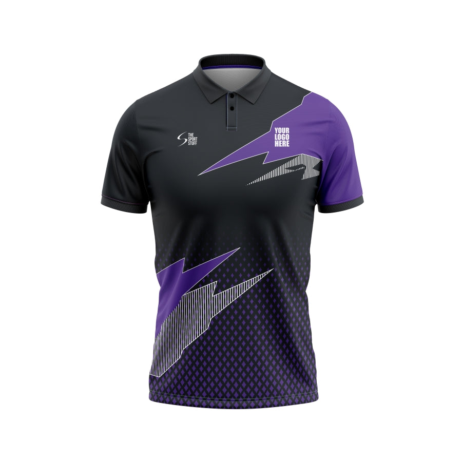 Black Purple Customized Cricket Team Jersey Design - The Sport Stuff