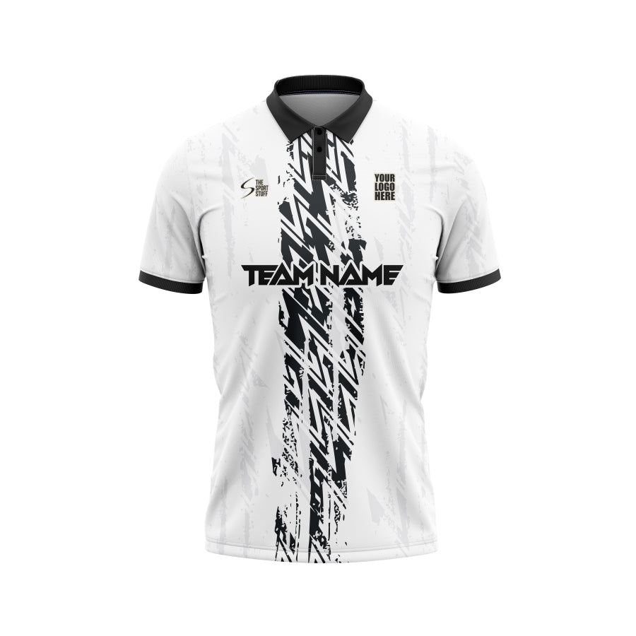 Black White Customized Cricket Jersey Design - The Sport Stuff