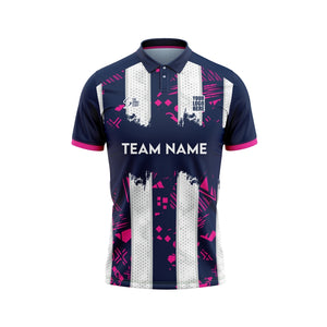 Blue Divider Customized Cricket Team Jersey Design - TheSportStuff