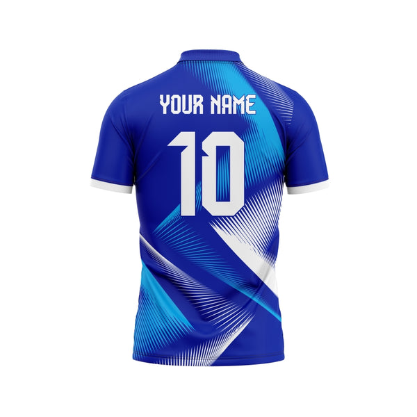 Blue Feather Custom Cricket Jersey Design - The Sport Stuff