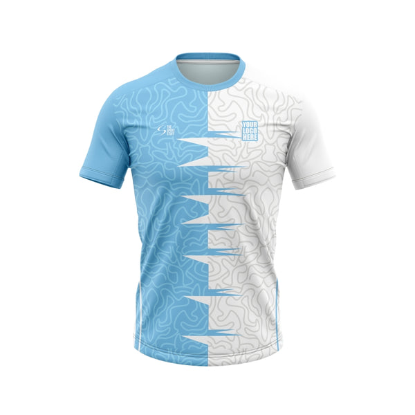 Blue Maze Customized Football Team Jersey Design - TheSportStuff