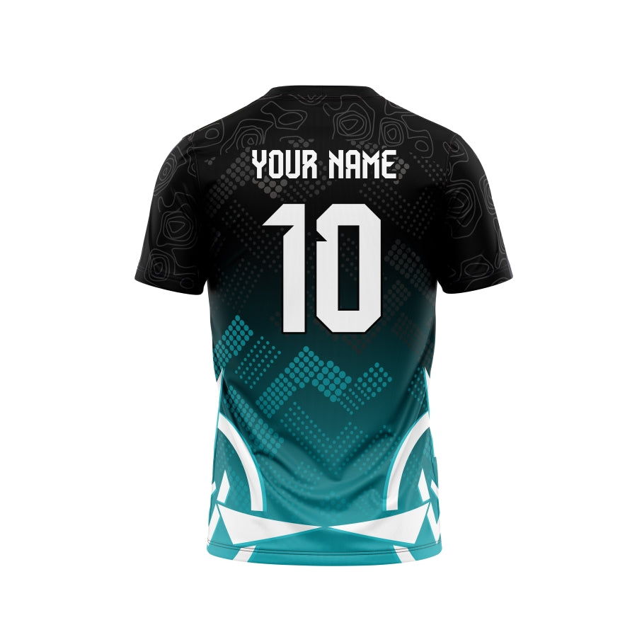 Cyan Rose Customized Football Team Jersey Design Customized