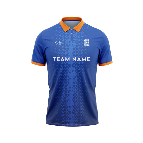 Egyptian Blue Customized Cricket Team Jersey Design - The Sport Stuff