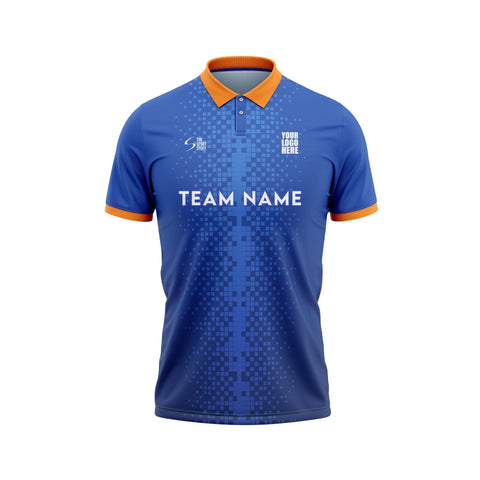 Egyptian Blue Customized Cricket Team Jersey Design - The Sport Stuff