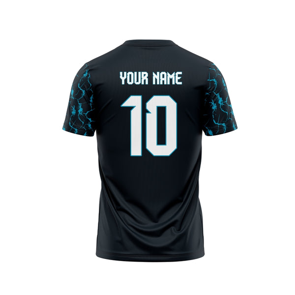 Electric Blue Customized Football Team Jersey Design - TheSportStuff