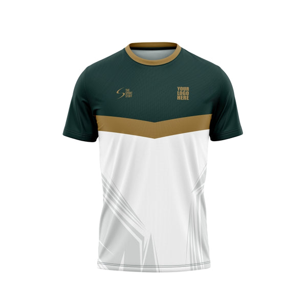 Golden Green Customized Football Team Jersey Design - TheSportStuff