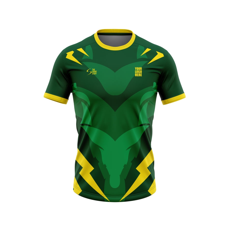 Green Bull Customized Football Team Jersey Design - The Sport Stuff