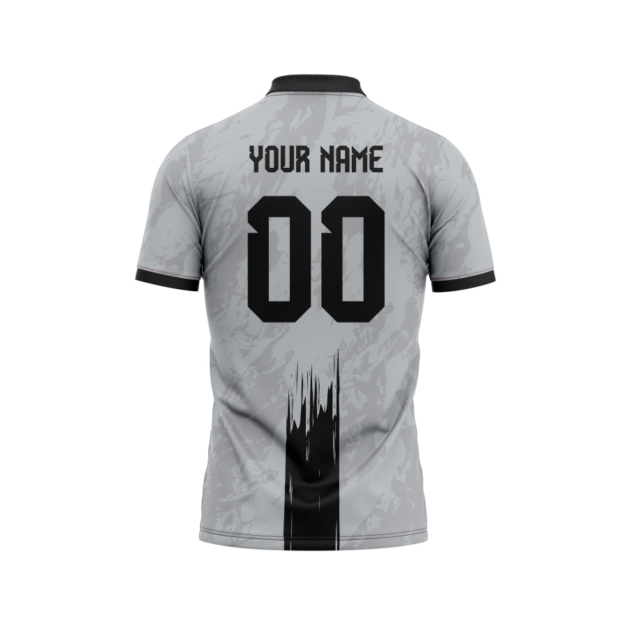 Grey Black Custom Cricket Jersey Design Customized Cricket