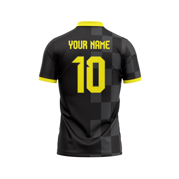 Grey Chequered Custom Cricket Jersey Design - The Sport Stuff
