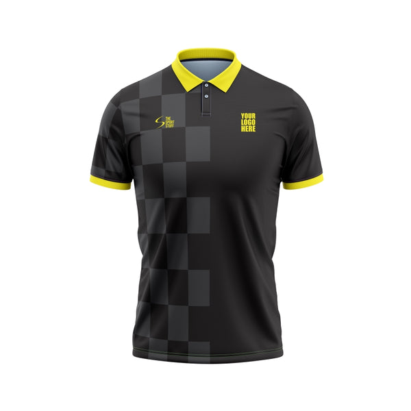 Grey Chequered Custom Cricket Jersey Design - The Sport Stuff