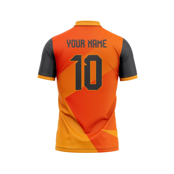 Grey Orange Custom Cricket Jersey Design - The Sport Stuff