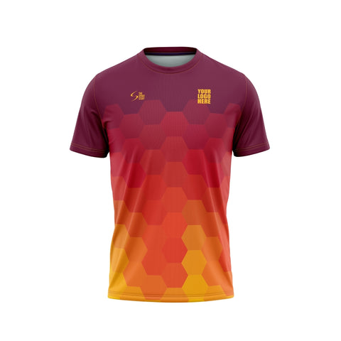 Hex Burgundy Customized Football Team Jersey Design - The Sport Stuff