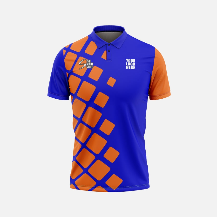 Royal Orange Tile Customized Cricket Team Jersey Design - TheSportStuff