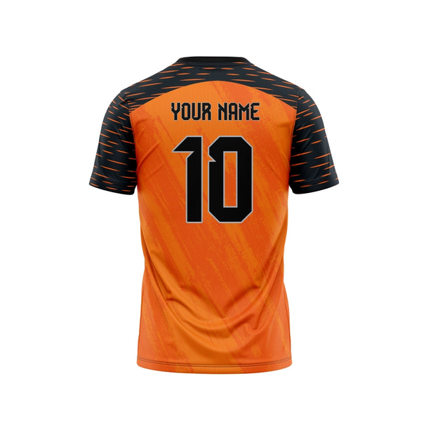Orange Splash Customized Football Team Jersey Design - TheSportStuff